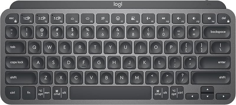 Logitech MX Keys Mini Minimalist Wireless Illuminated Keyboard, Compact, Bluetooth, Backlit, USB-C, Compatible with