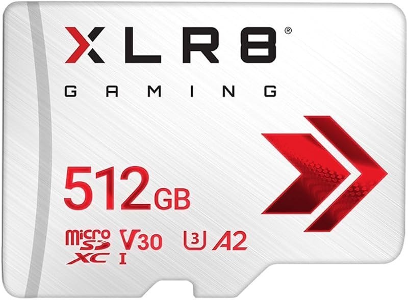 PNY 512GB XLR8 Gaming microSDXC Memory Card - 100MB/s, UHS-I, 4K UHD, Full HD, U3, V30, A2 - Micro SD for Portable