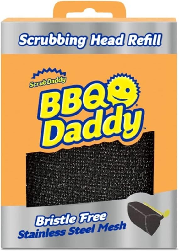 Scrub Daddy BBQ Daddy Grill Brush Head Refill - Bristle Free Grill Brush ArmorTec Steel Mesh Grill Cleaning Brush
