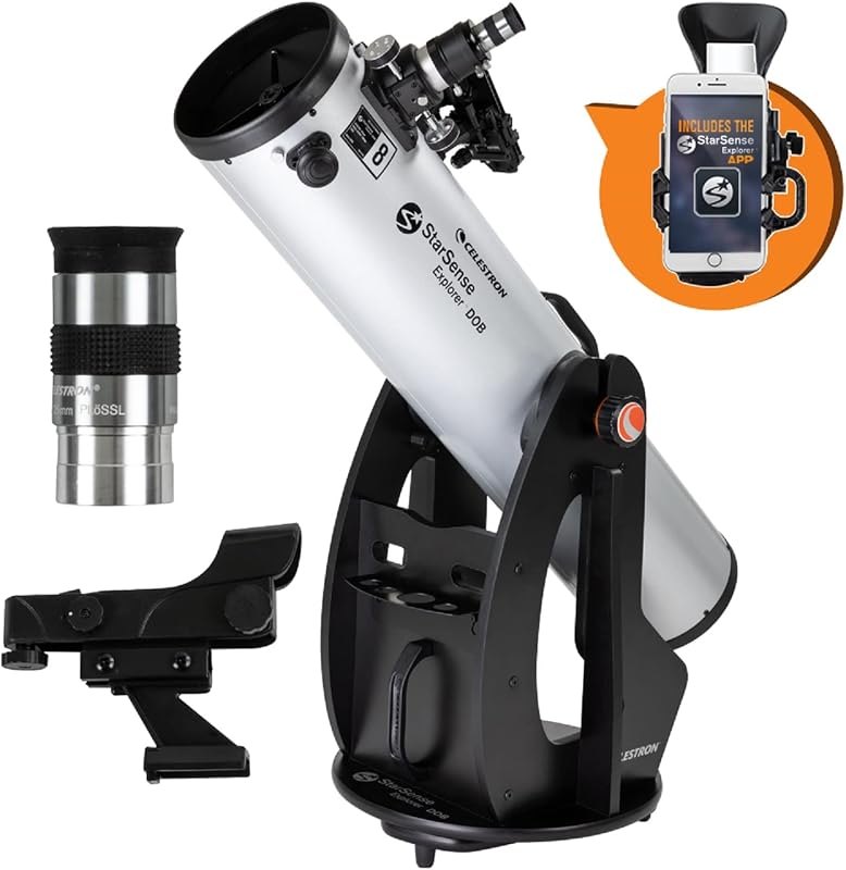 Celestron StarSense Explorer 8" Dobsonian Telescope with Smartphone App — Aurora Viewing Telescope for aurora viewing