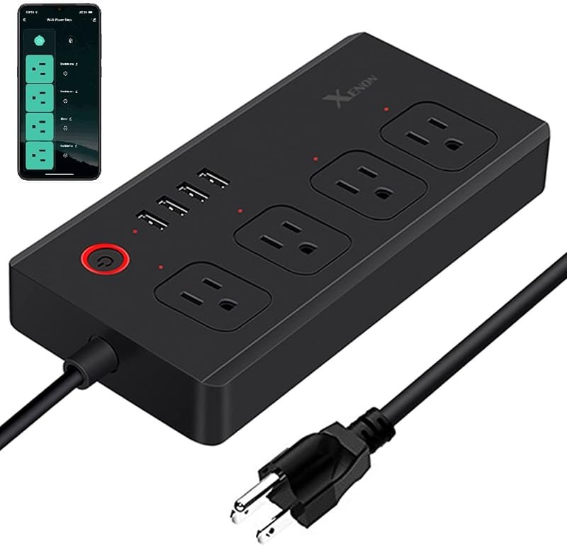 Smart Power Strip, UseeLink WiFi Surge Protector Compatible with Alexa & Google Home, Smart Plug with 4 USB Ports & 4