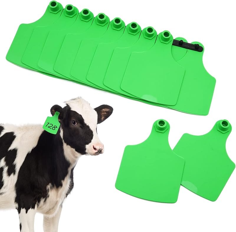 100 Pcs Blank Cattle Ear Tags TPU Livestock Identification Cards for Cattle — calf ear tags for calf ear tags