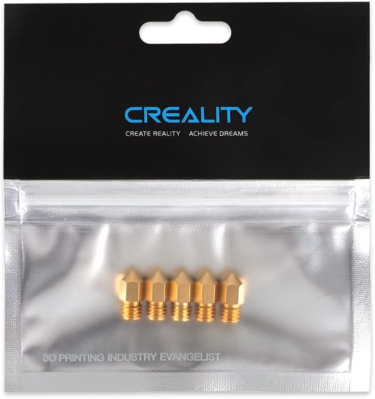 Official Creality 3D Printer Ender 3 0.4mm 5PCS Brass Hotend Nozzles for Ender 3/Ender 3 V2/Ender 3 Pro/Ender 3