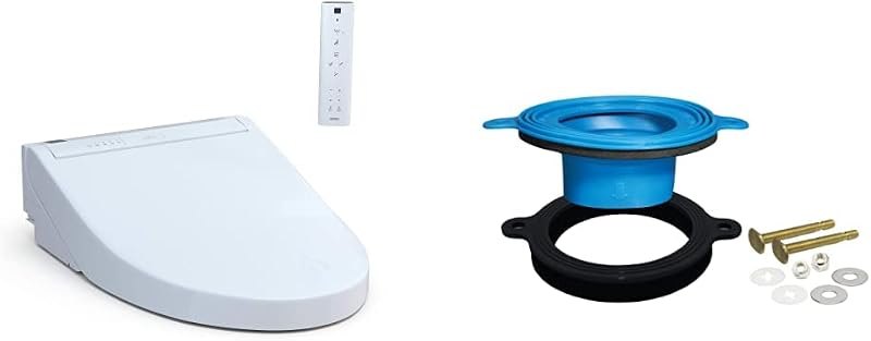 WASHLET C5 Electronic Bidet Toilet Seat with Fluidmaster Better Than Wax Toilet Seal — best toto washlet e60 for toto