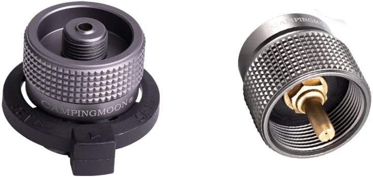 CAMPINGMOON Camping Grill Gas Stove Adapter of 1Lb Propane Adapter & Butane Canister Adapter Z11+Z22 — portable