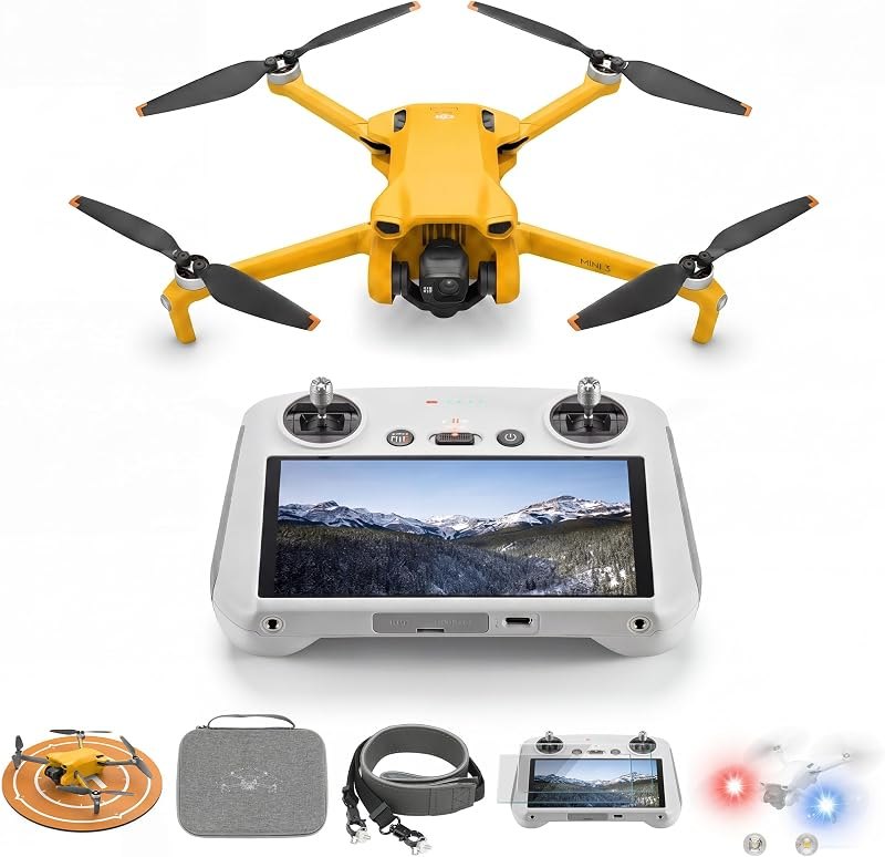 Mini 3 Pro (DJI RC), Mini Drone with 4K Video, 48MP Photo, 34 Mins Flight Time, Less than 249 g, Obstacle Sensing
