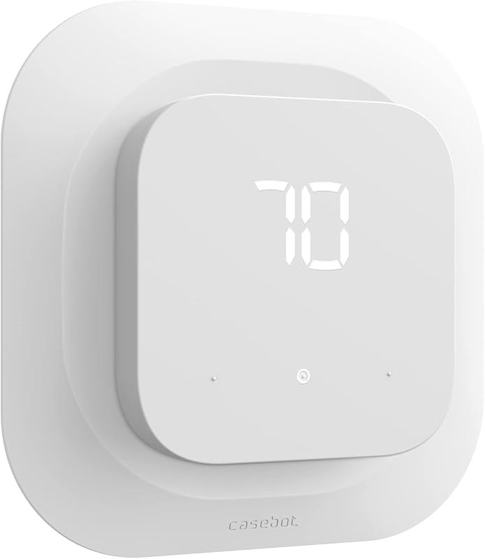 CaseBot Wall Plate Cover for Amazon Smart Thermostat 2021, White — best thermostat wall plate for thermostat wall plate