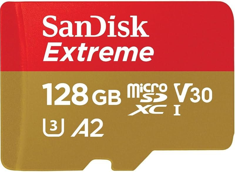 SanDisk 128GB Extreme microSDXC Card for Mobile Gaming, up to 190MB/s, with A2 App Performance, UHS-I, Class 10, U3