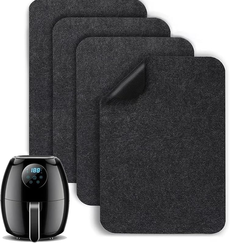 Heat Resistant Mats for Air Fryer Coffee Maker Kitchen Countertop, 4 Pcs 16 x 12 In Non-slip Silicone Appliance Slider
