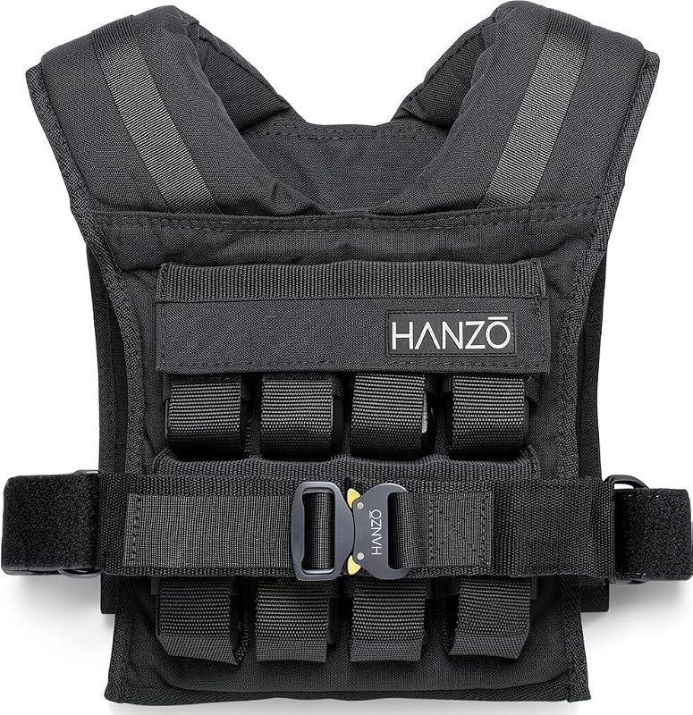 HANZO Weighted Vest for Men & Women 25lbs — fitness weighted vest for fitness weighted vest