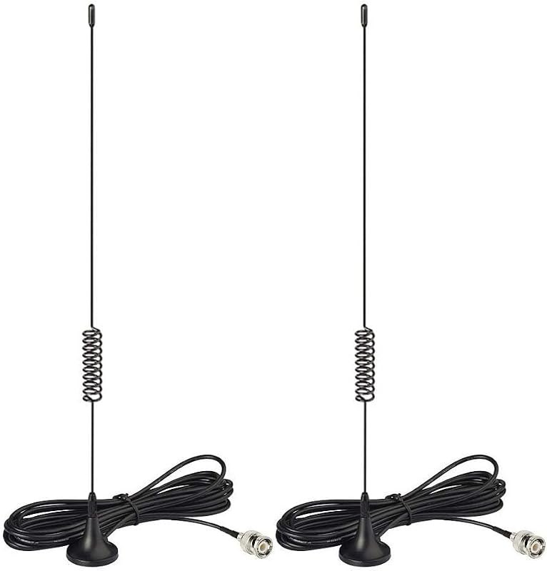 Bingfu Magnetic Base Wireless Microphone Receiver Antenna UHF 400MHz-960MHz BNC Male Antenna (2-Pack) for Wireless