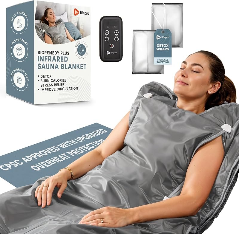 LifePro BioRemedy Infrared Sauna Blanket for Home Relaxation Detox — infrared sauna blanket for sauna blankets