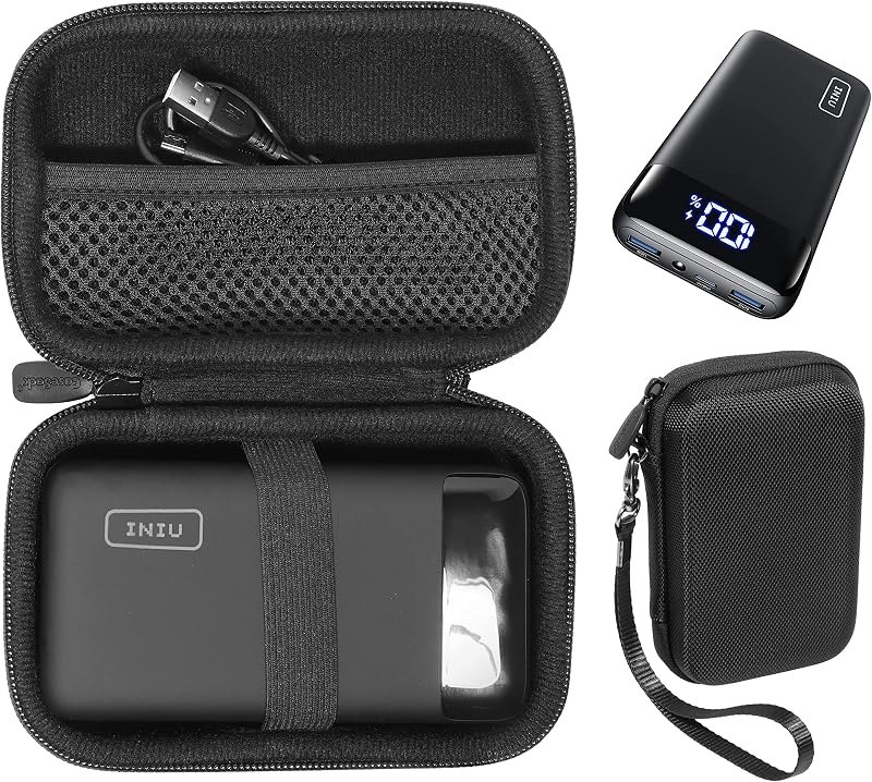 Case for INIU Portable Charger, USB C Slimmest Triple 3A High-Speed 10000mAh Phone Power Bank, 22.5W PD3.0 QC4.0 Fast