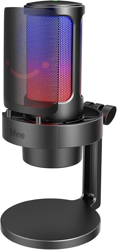 FIFINE AmpliGame A8 USB Gaming Condenser Microphone with RGB Control for PC — best computing usb microphone for