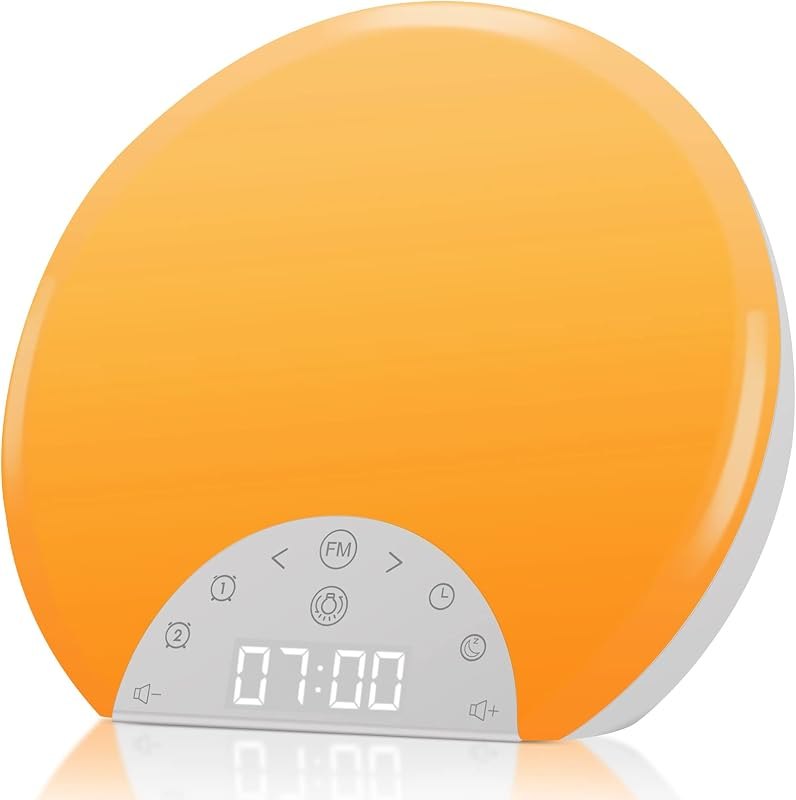 ANTDALIS Sunrise Alarm Clock Wake Up Light for Kids, Adults, Heavy Sleepers with Dual Alarms, Snooze, Sleep Aid with 7