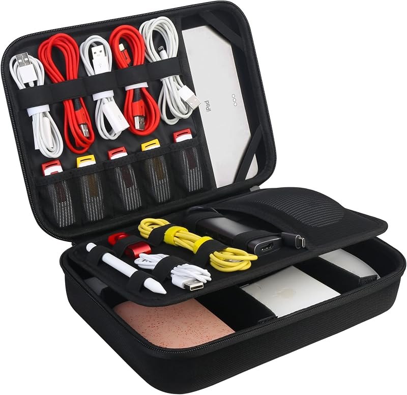 BOVKE Electronic Organizer Travel Cable Organizer Bag Electronic Accessories Case Portable Tech Organizer for Tablet