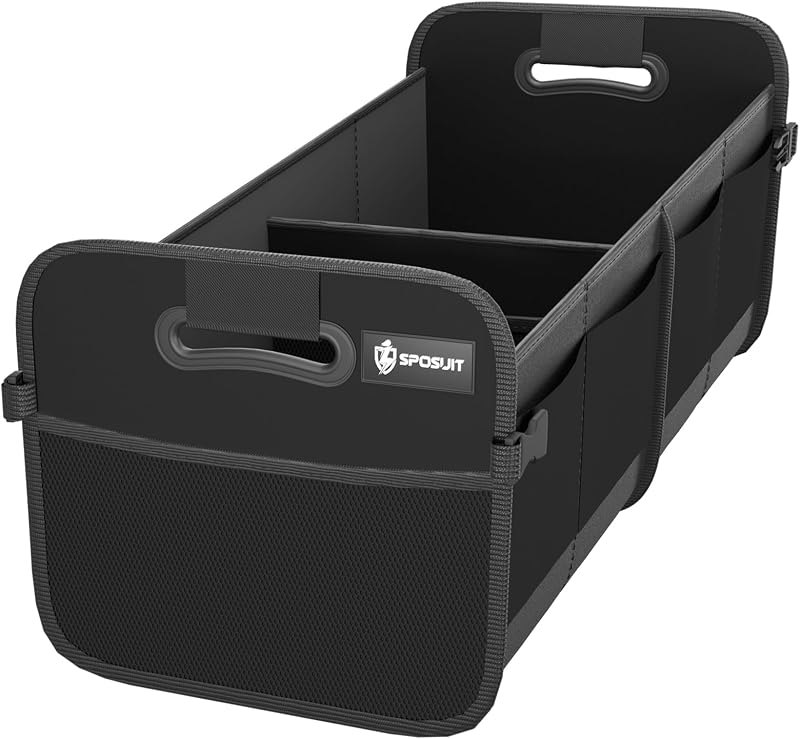 Sposuit Trunk Organizer for Car - 70L Collapsible Sturdy Car Storage, Black — auto trunk organizer for auto trunk