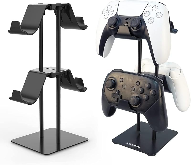 Monzlteck Desktop Controller Holder for PS4/PS5/Xbox ONE/Switch Pro/Headset, Controller Organizer,Gaming Accessories —