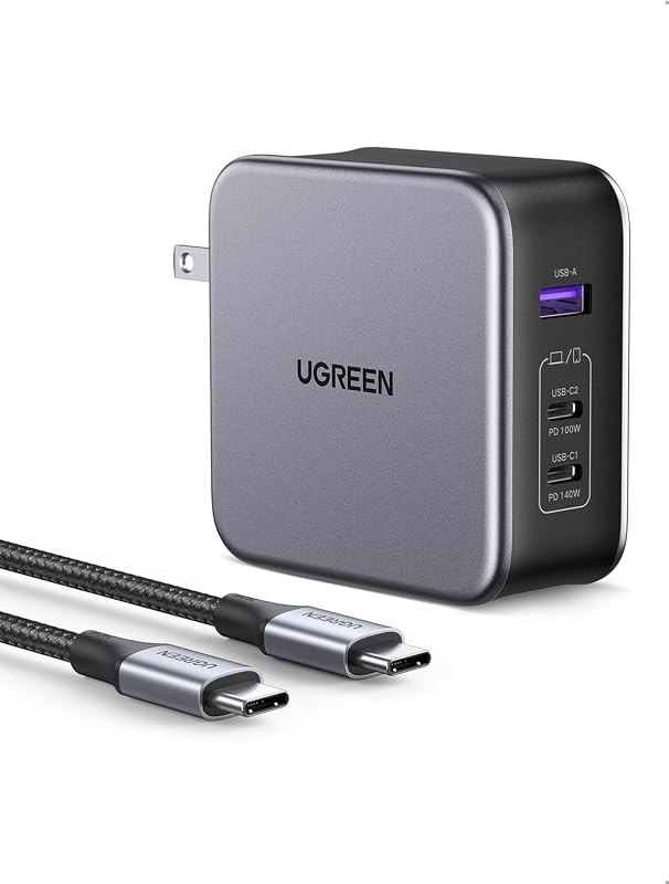UGREEN Nexode 140W GaN USB C Laptop Charger, 3-Port PD 3.1 Charger — best 140W GaN charger for 140w gan charger