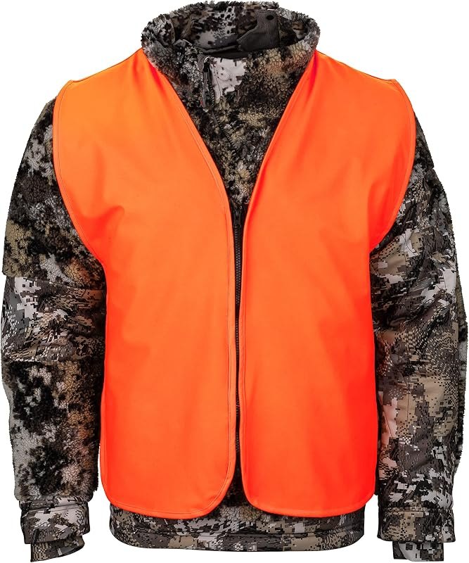 Blaze Orange Deer Hunting Vest, Hi-Vis Ultra-Quiet Waterproof Safety Vest — hunting safety vest for hunting safety vest