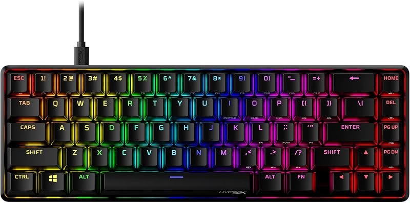 HyperX Alloy Origins 65 - Full Size Mechanical Gaming Keyboard Red Switch RGB LED Backlit Double Shot PBT Keycaps