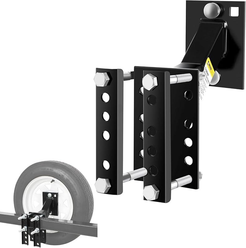 MaxxHaul 50214 Spare Tire Carrier Mount for Utility Boat Trailer Bracket Holds 4 Lugs (4 on 4" Bolt Pattern) and 5