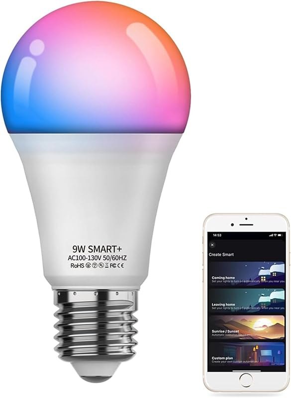 Smart Light Bulb KL110, WiFi LED Magic Home Smart Light Bulb APP Work with Alexa & Google Assistant, E26 A19 Dimmable