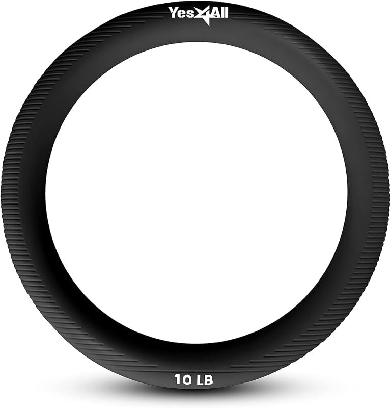 Yes4All Power Ring 10lbs, Weight Ring, Weighted Circle, Kettlebell for Yoga Exercise, Aerobics, Home Fitness, Core