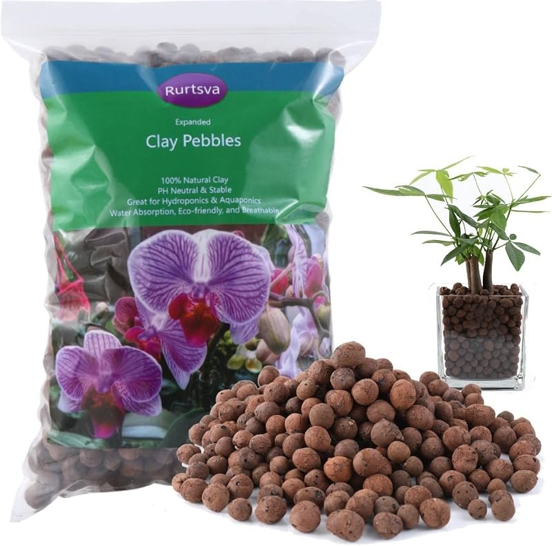 Rurtsva Natural Clay Pebbles 2LBS — hydroponics clay hydroton for hydroponics clay hydroton