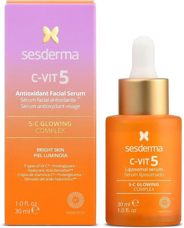 Sesderma C-VIT 5 Fusion Vitamin C Serum, Boosted Hydration, Radiant Glow, Antioxidant Defense, Targets Pigmentation