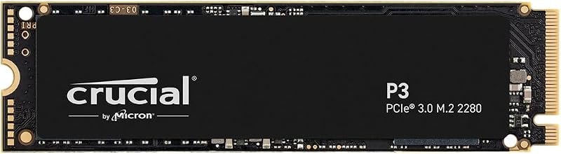 Crucial P3 PCIe Gen3 NVMe 1TB SSD, Up to 3,500MB/s Read, Laptop & Desktop (PC) Compatible, Solid State Drive —