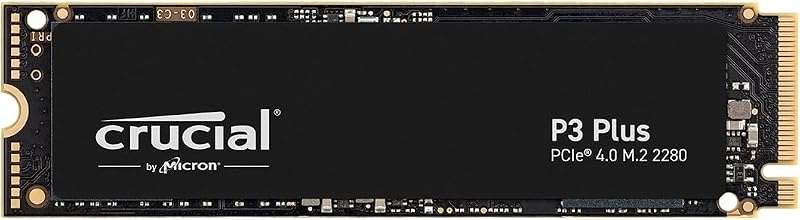 Crucial P3 Plus PCIe Gen4 NVMe 2TB SSD, Up to 5,000MB/s Read, Laptop & Desktop (PC) Compatible, Solid State Drive —