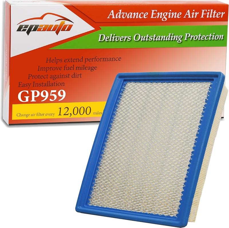 EPAuto GP959 (CA11959) Engine Air Filter Replacement for Chevrolet and GMC — engine air filter for cabin air filter