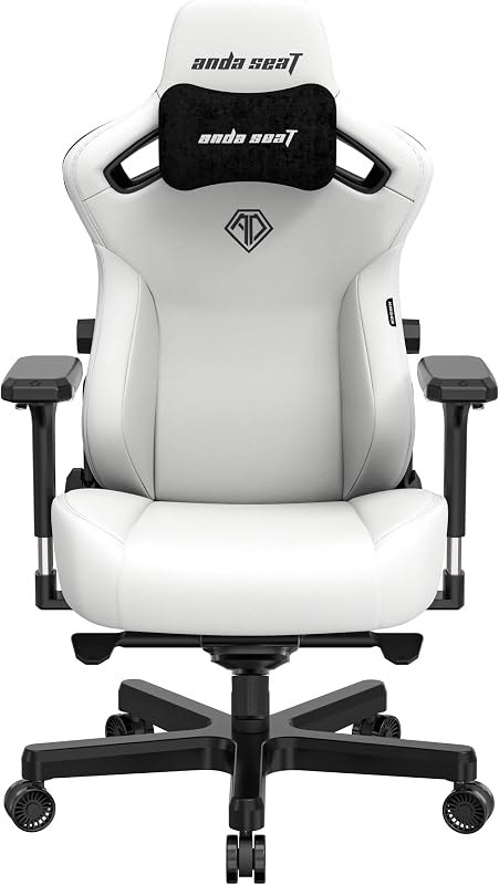 Anda Seat Kaiser 3 XL Gaming Chairs for Adults - Ergonomic White PVC Leather Gaming Chair with Lumbar Support