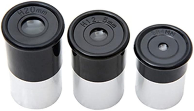 Acxico 3Pcs/Set Universal 0.965inch/24.5mm Telescope Eyepiece Set H20mm H12.5mm SR4mm for Astronomy Photography