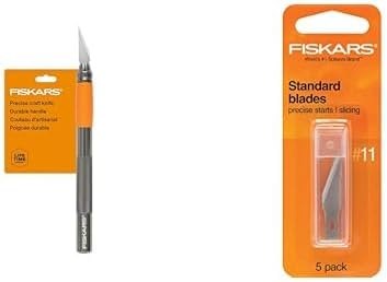 Fiskars Heavy Duty Die Cast, Exacto, 8 Inch, Precision Knife for Crafts, Multi Use Blade with Protective Cover, Steel