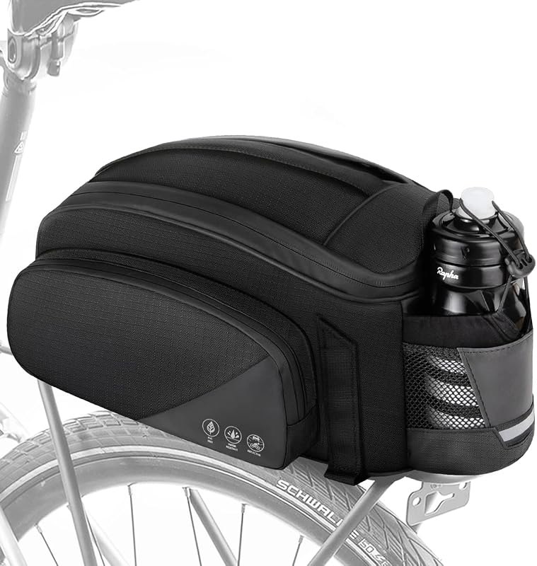 WOTOW Rear Bike Rack Bag, 12L Waterproof Saddle Trunk Bag for Bicycle — bicycle saddle bag for bicycle saddle bag