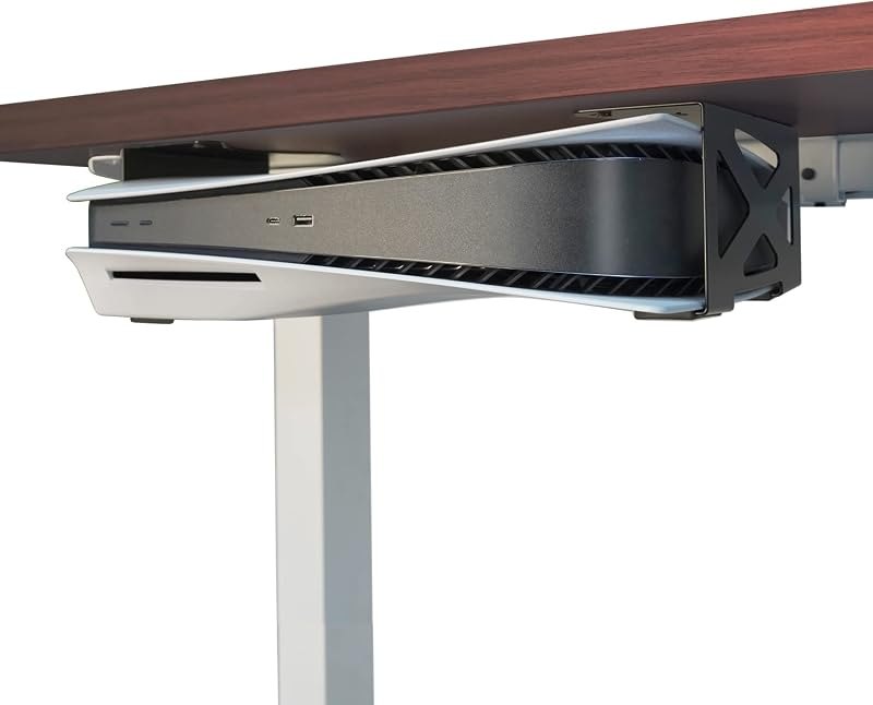 Monzlteck Under Desk Holder for PS5/PS5 Slim/Pro,Stealth Mount Compaitble with PlayStation 5 Disc & Digital Edition