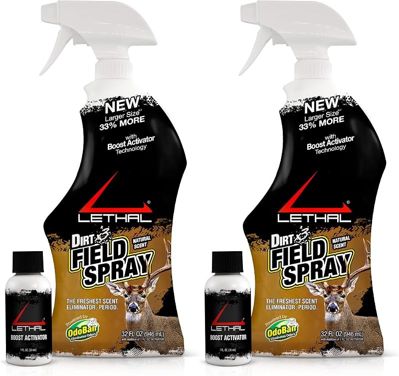 LETHAL Original Field Spray with Human Scent Eliminating Agent for Hunting Clothes, Gear, and Equipment, Made in The