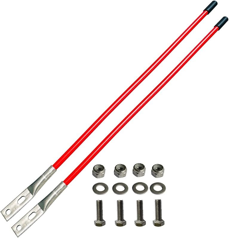 Snow Plow Blade Markers Guides Kit Red 27" Internal All Steel Wire Never Breaks 304L Stainless Steel Joint High