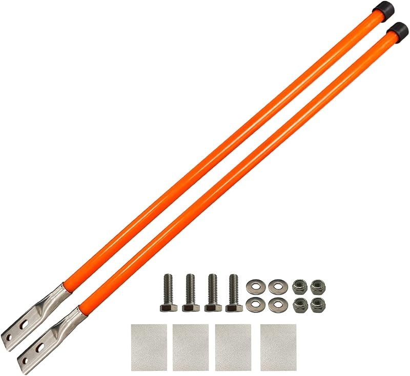 Bold 28'' Snow Plow Blade Marker Guide Kit High Visibility Orange with Stainless Steel Joint Compatible with Most Snow