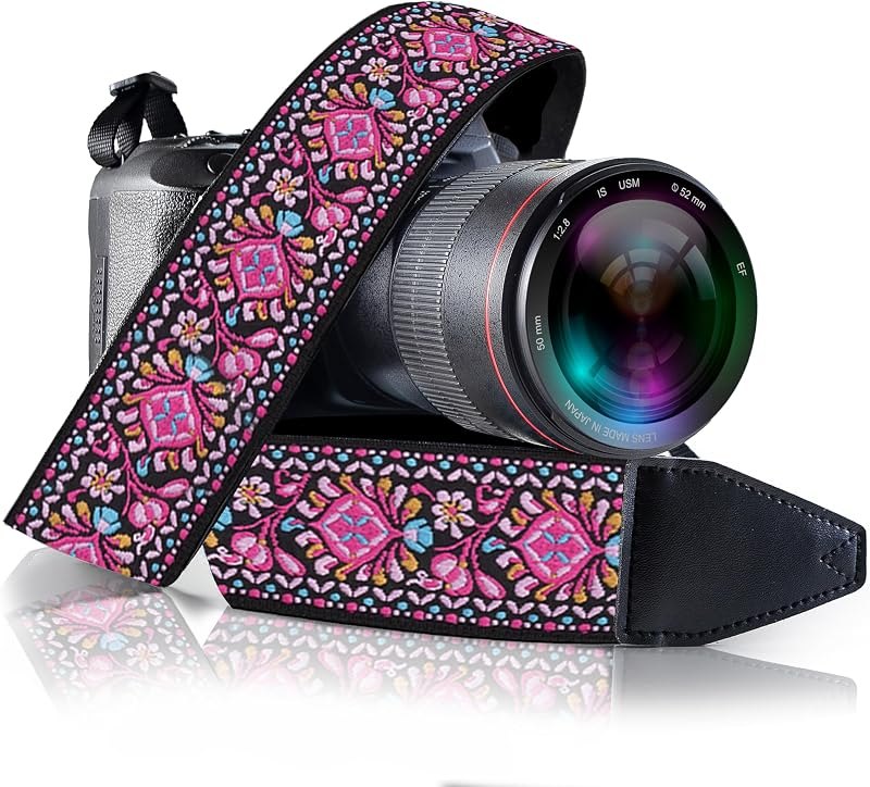 Camera Strap - Shoulder, Crossbody & Neck Camera Strap for Photographers, Fits All Cameras, Canon Nikon Sony Fujifilm