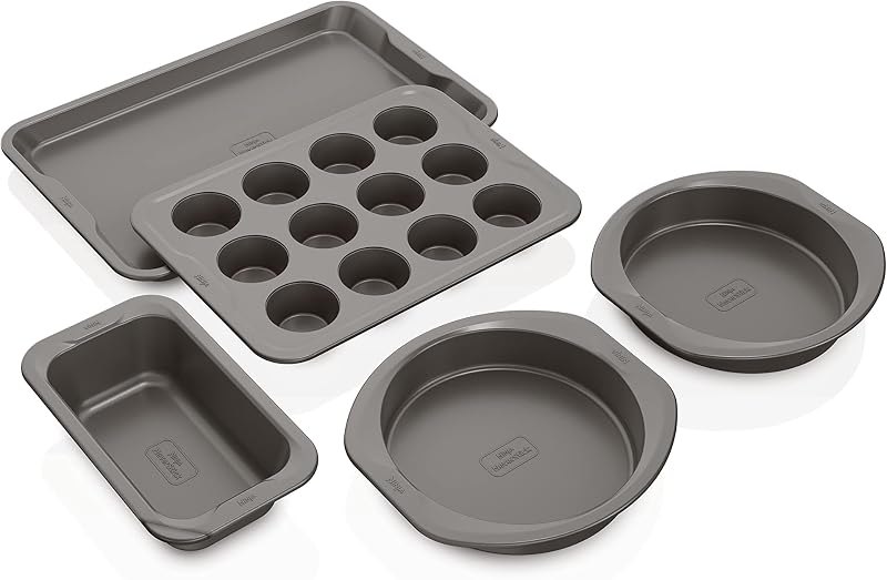 Ninja B35005 Foodi NeverStick Premium 5-Piece Bakeware Sheet Set, Oven Safe up to 500⁰F, with 11x17 Inch Baking Sheet
