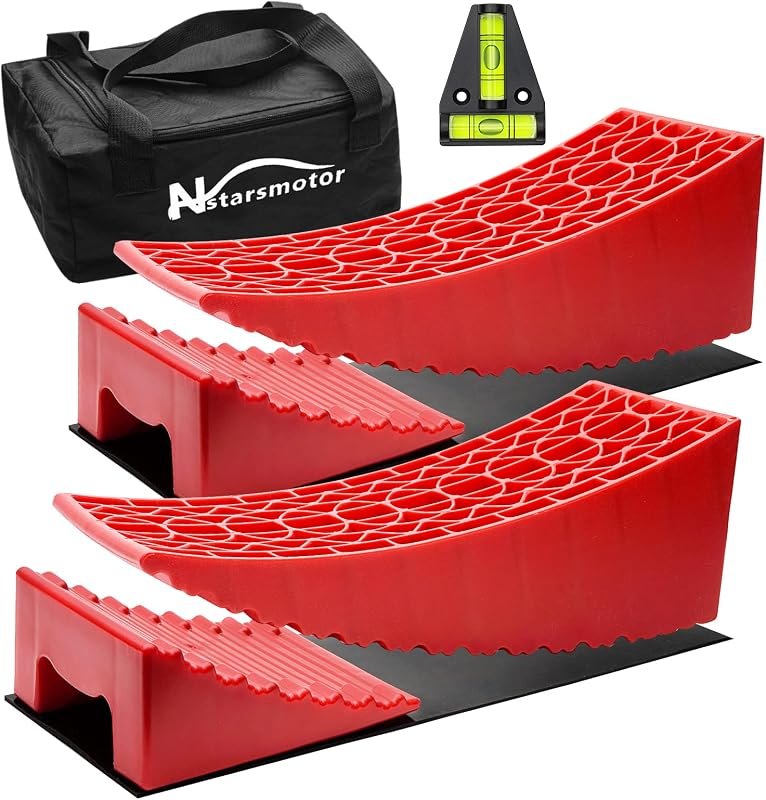Camper Leveler 2 Pack, Curved RV Leveling Ramps for Trailers & Fifth Wheels — best rv slide out leveler for slide out