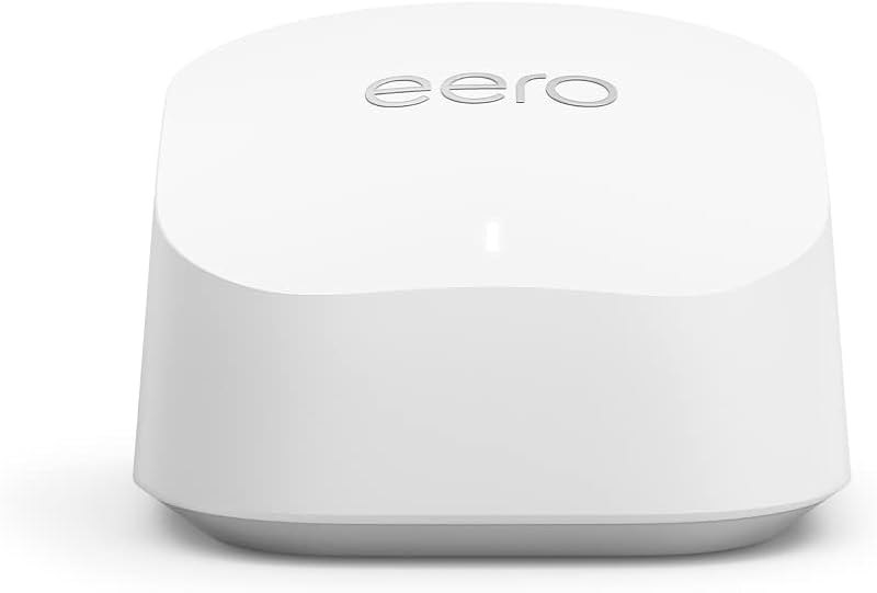 Like-New Amazon eero 6+ mesh wifi router - Supports internet plans up to a Gigabit, Coverage up to 1,500 sq. ft