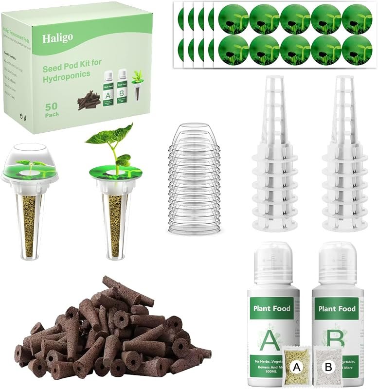 128 pcs Seed Pod Kit for Aerogarden, Grow Anything Kit for Indoor Hydroponics Growing System, Hydroponics Supplies