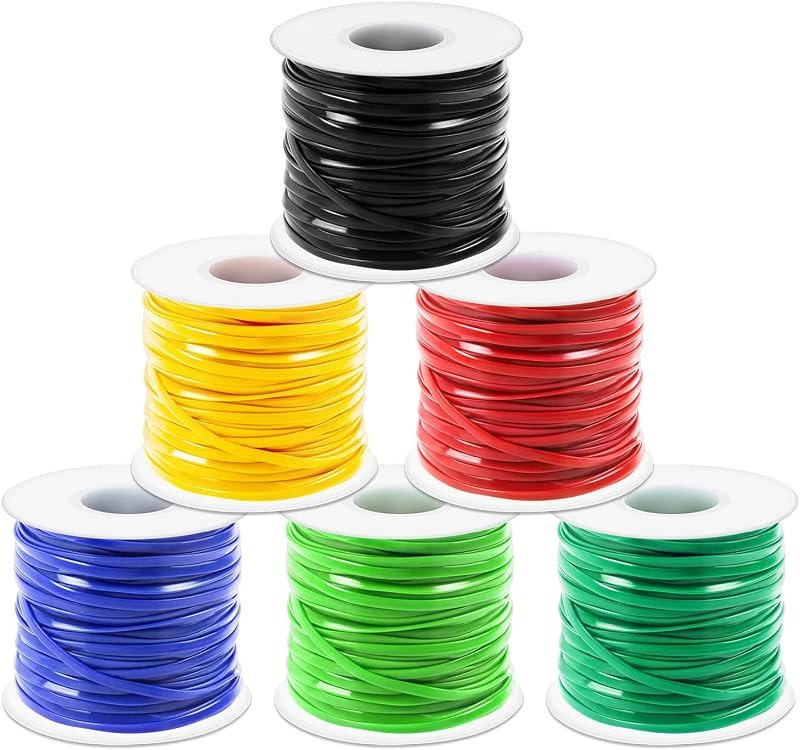 Lanyard String Kit, Cridoz 6Pack Plastic Lacing Cord Gimp String Lanyard Weaving Kit for Boondoggle, Bracelets
