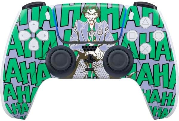Skinit Decal Gaming Skin Compatible with PS5 Controller - Officially Licensed DC Comics The Joker Vintage Pose Pattern