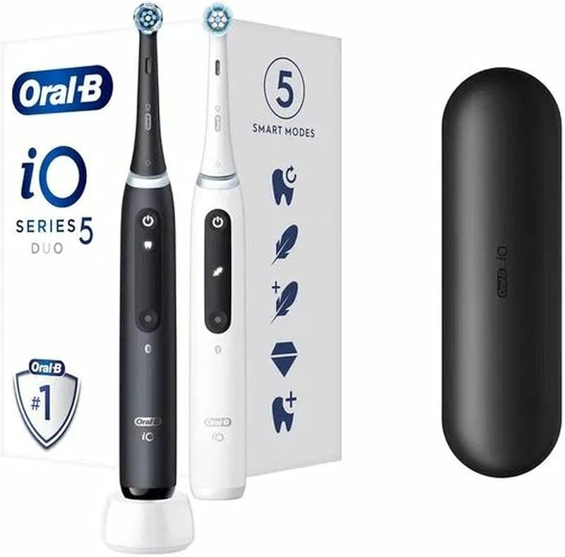 iO Series 5 Electric Toothbrush, Set of 2 PCs, Connect to Oral-B Mobile App, with iO Magnetic Technology, 2 Tips