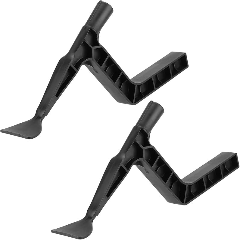 HOZEON 2 Pack Gutter Tool, Gutter Cleaning Spoon and Scoop with Unique Shaped Hook, Threaded Design Roof Gutter